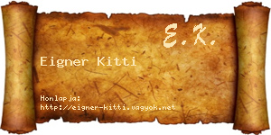 Eigner Kitti névjegykártya